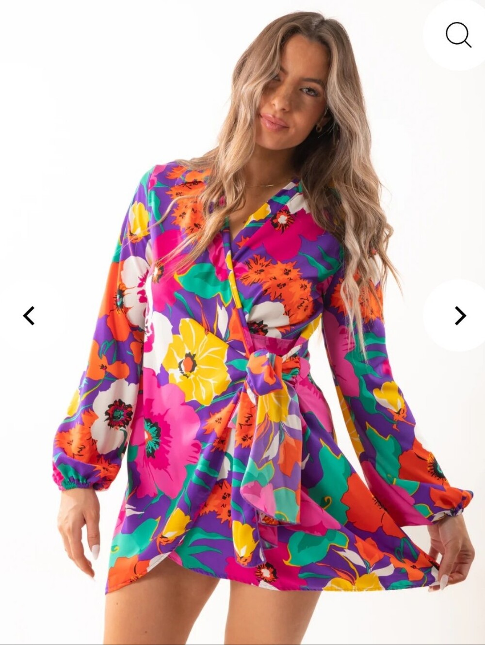 Bucket List Blooming Beauty Wrap Dress - Vibrant Multi Floral Small